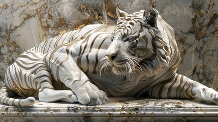 Tiger Artistic Marble Effect AI