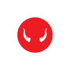 Devil horn Vector icon design illustration Template