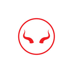 Devil horn Vector icon design illustration Template