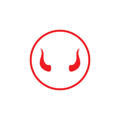 Devil horn Vector icon design illustration Template