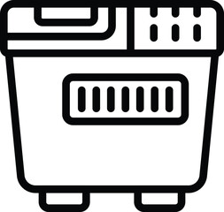 Automatic bread machine icon outline vector. Homemade bread device. Electric kitchen appliance