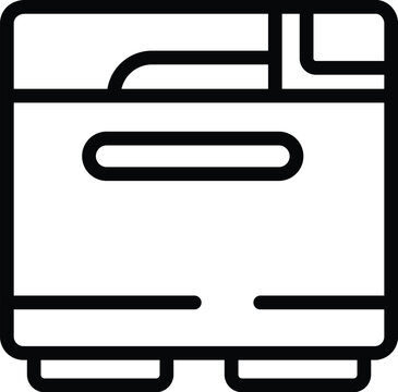 recommend clip art: Bread machine appliance icon outline vector. Household kitchen tool. Load dough maker