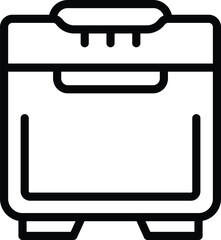 Home bread baker icon outline vector. Electric loaf maker. Baking homemade food