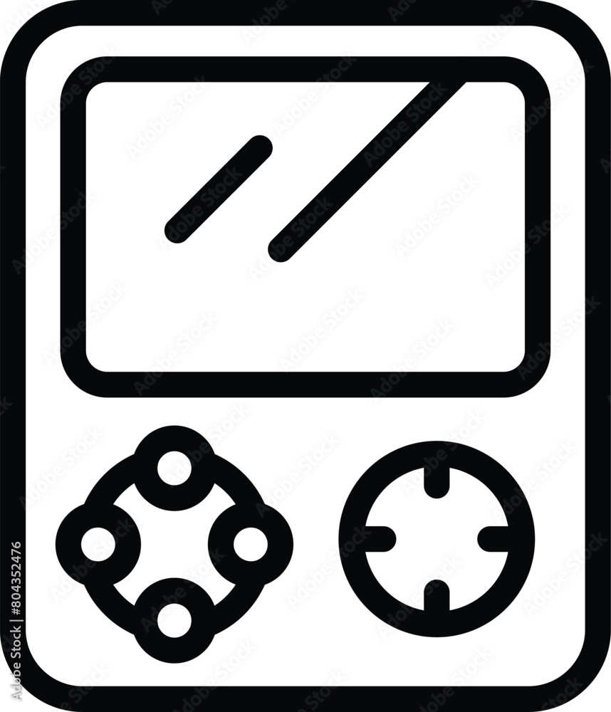 Poster handheld game icon outline vector. video gaming. electronic gamepad console