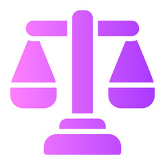 scale of justice gradient icon