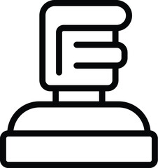 Videogame joystick controller icon outline vector. Gaming stick console. Modern digital technology