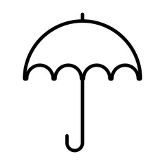Umbrella line icon. Protection parasol symbol. Vector illustration isolated on white background