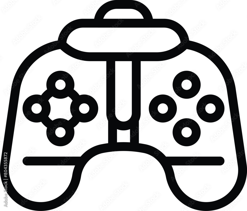 Poster joystick device icon outline vector. game controller. videogaming digital console