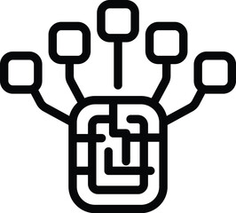 Video game development icon outline vector. Online gaming system. Modern technology stuff