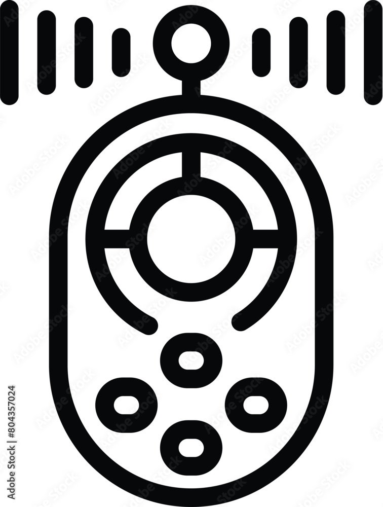 Poster remote videogame controller icon outline vector. electronic peripheral. gamepad player accessory