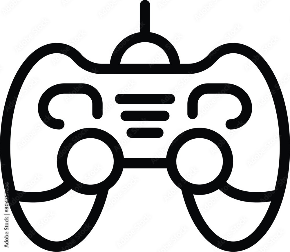 Poster gamepad controller icon outline vector. videogame joystick. digital technology peripheral