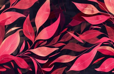 An abstract pattern in Raspberry pink and dark chocolate hues with negative space and minimalism for a serene desktop wallpaper.