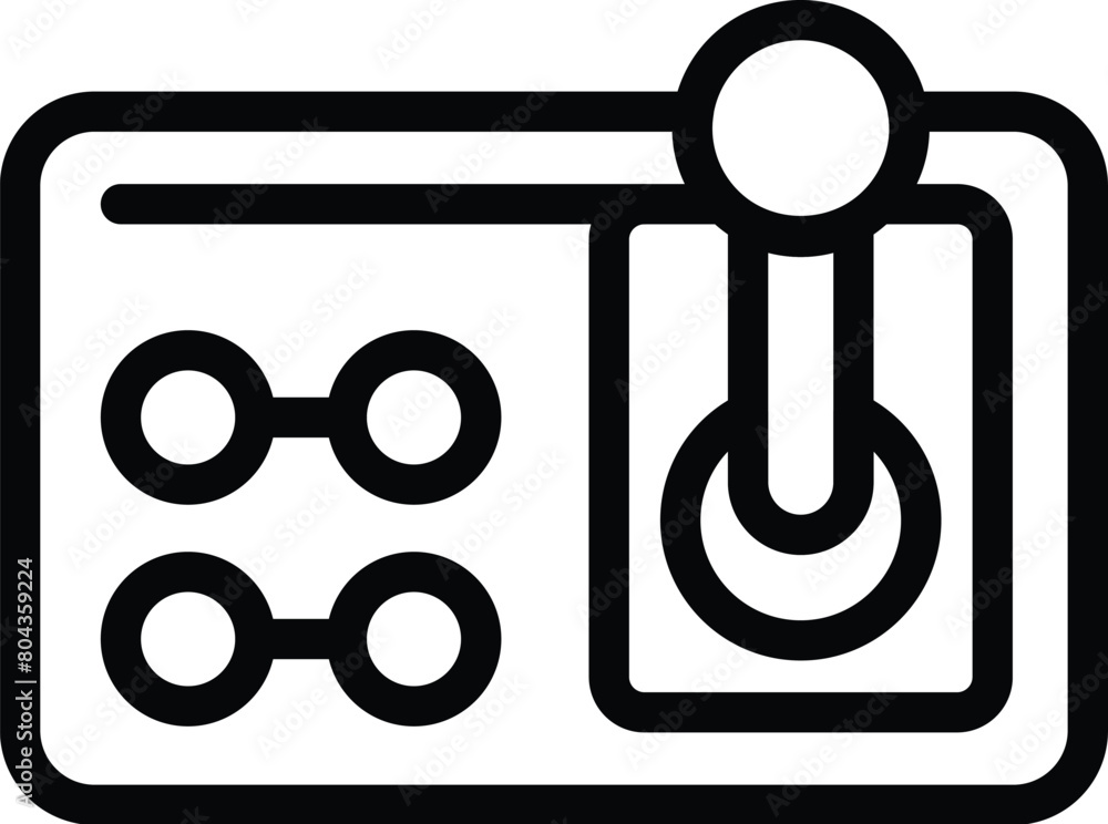 Aufkleber gaming control panel icon outline vector. videogame console station. digital player device