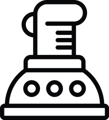 Stick game control device icon outline vector. Videogame joystick. Electronic gaming accessory