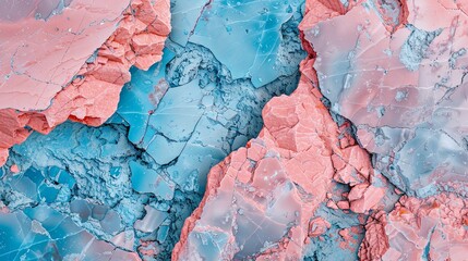 Fototapeta premium Vivid Contrast in Pink and Blue Natural Marble Texture