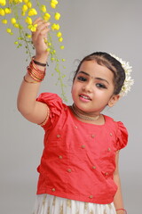 Girl with Kerala festive costume