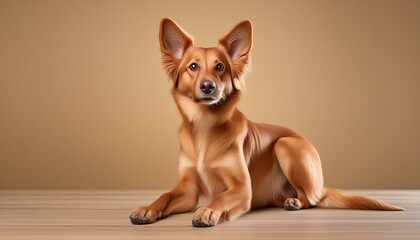 Portrait of an attentive dog looking beyond the frame