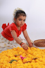 Girl with Kerala festive costume