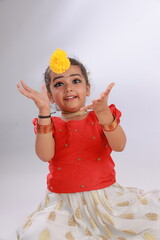 Girl with Kerala festive costume