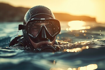 Underwater Odyssey: A Diver's Dream - obrazy, fototapety, plakaty