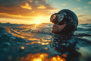 Diving Beyond: Into the Unknown - obrazy, fototapety, plakaty