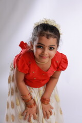 Girl with Kerala festive costume