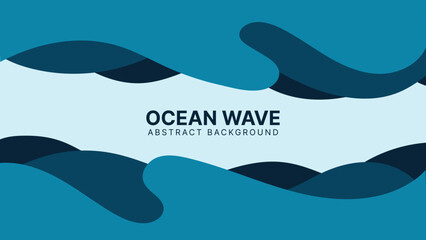 Blue ocean wave abstract background