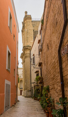 Fototapeta na wymiar street in the town, Bari, Apulia, Italy, March 2024