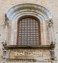 detail of the facade, Bari, Apulia, Italy, March 2024