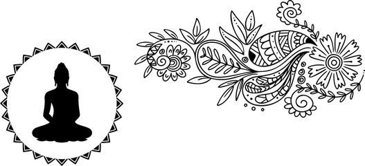 happy vesak day or buddha purnima red banner with text space vector