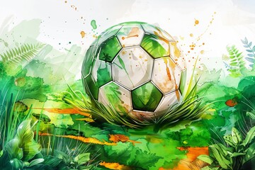 A conceptual image of a globe painted as a football, symbolizing the global love for the sport