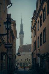 Foggy Weather in Tallinn's Old Town: Medieval Architecture