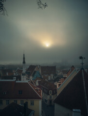 Foggy Weather in Tallinn's Old Town: Medieval Architecture