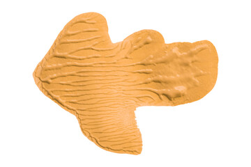 Shiny orange brush watercolor painting isolated on transparent background. watercolor png