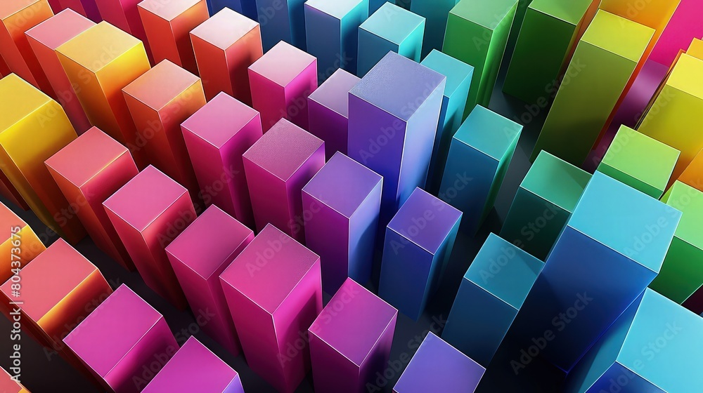 Poster a composition of sharp, angular geometric forms that appear to burst