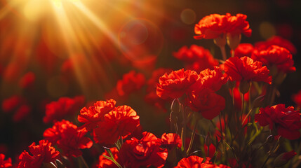 Red Carnation Background
