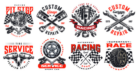 Street racing colorful set flyers