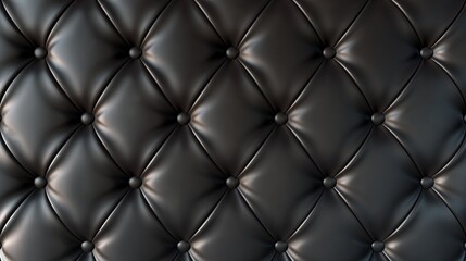 A sophisticated wall clad in smooth, jet black leather panels, stitched together with precision, offering a backdrop that is both luxurious and distinctly masculine. 32k