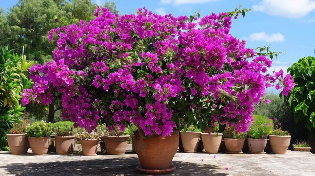Bougainvillea Spectabilis Great Bougainvillea Purple Flowering Plant