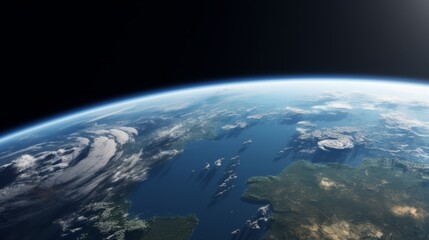 A photo of Earth from space showing the British Isles.