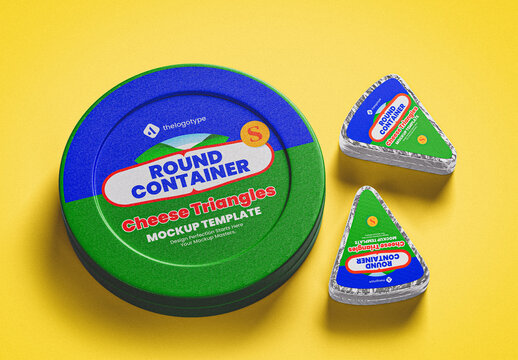 Cheese Triangles Package Mockup