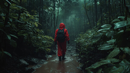 Fototapeta premium person in the cave