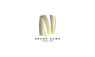 NI, IN, N, Abstract initial monogram letter alphabet logo design