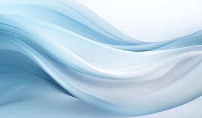 Fototapeta premium Light blue silk fabric with soft folds. Luxury fabric and fashion concept. Background for beauty and fashion product, banner with copy space.