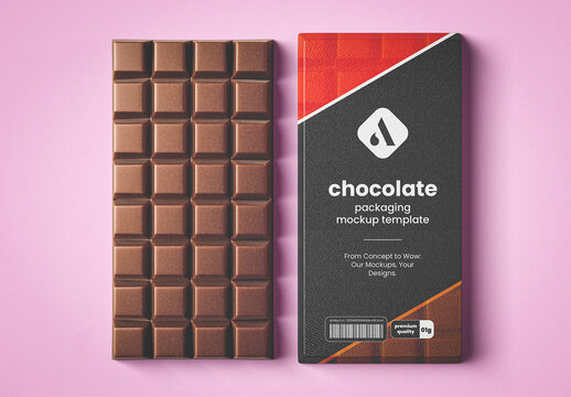 Chocolate Bar Packaging Mockup