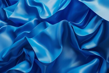 Obraz premium Blue silk flowing in the wind.