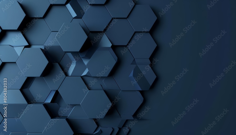 Aufkleber create a 3d rendering of a blue honeycomb pattern