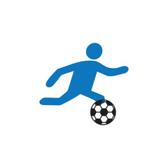 Fototapeta na wymiar football player logo icon