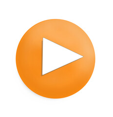 Rounded play orange button icon  © Marlon