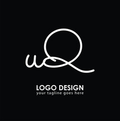 UQ UQ Logo Design, Creative Minimal Letter UQ UQ Monogram